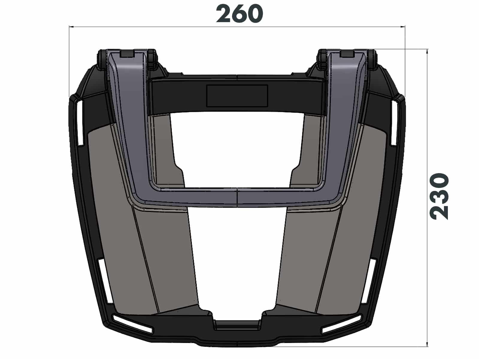 Easyrack Topcase-Träger für Kombination mit Original-Zubehörbrücke schwarz für BMW F 850 GS