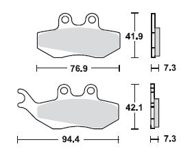 TRW Brake pad set, sintered metal, with ABE, MCB664SRM