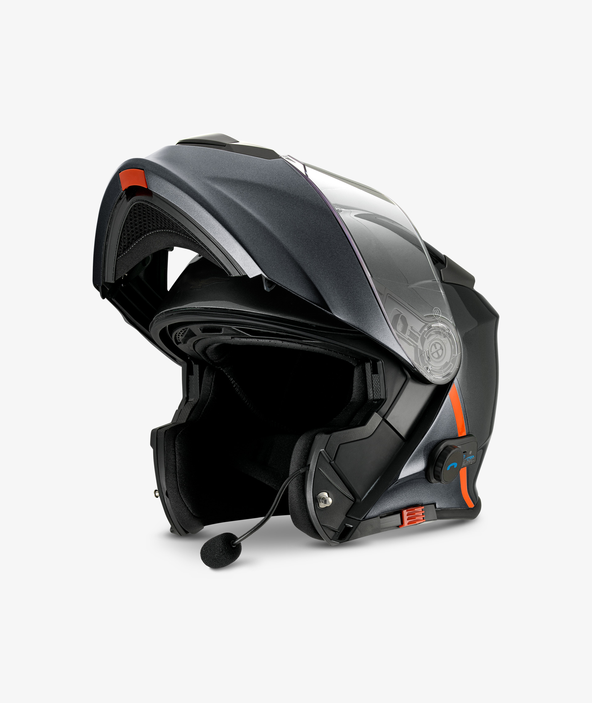 Moto Guzzi Helm „Modular BT“ schwarz mit Bluetooth