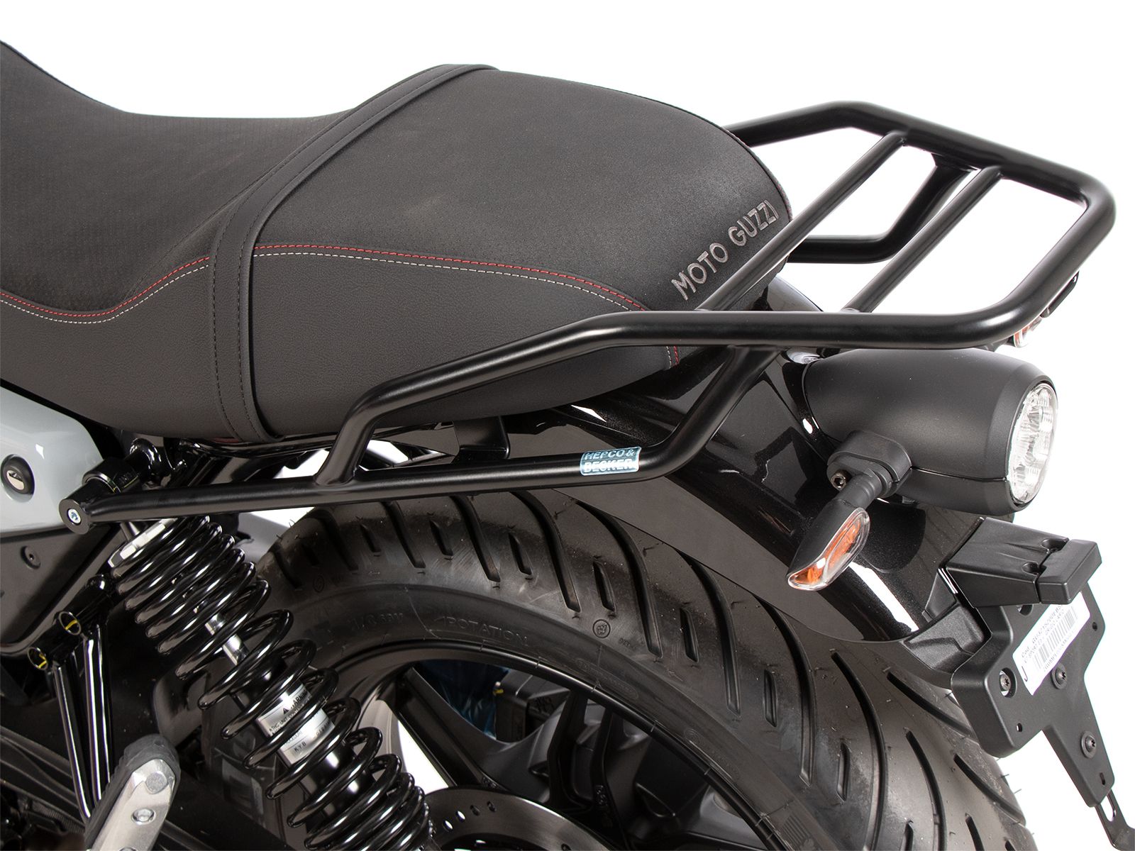 Buisvormig bagagerek zwart voor Moto Guzzi V7 850 Stone (25-) Hepco & Becker