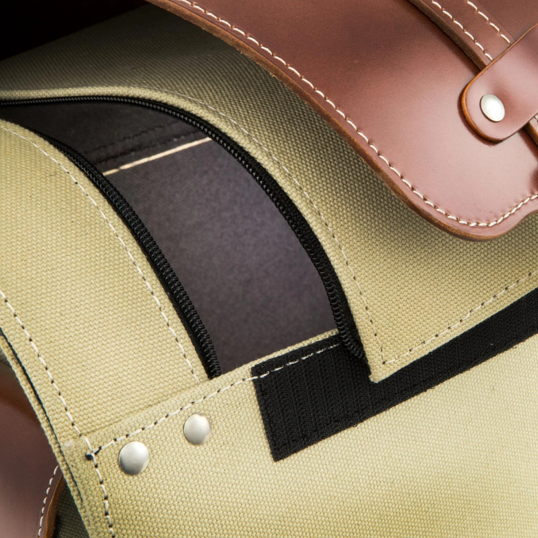 Valise en cuir "Classic" pour Vespa, cuir/canvas