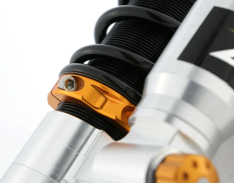 Stoßdämpfer hinten ZELIONI für Vespa LX/​LXV/​S 125/​150ccm, silber/orange/schwarz