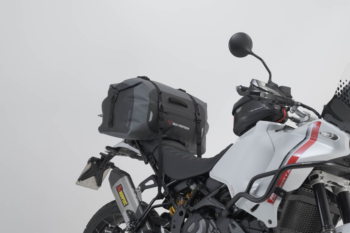 Drybag 350 sacoche arrière pour Moto Guzzi V100 Mandello /S, noir / gris - SW Motech