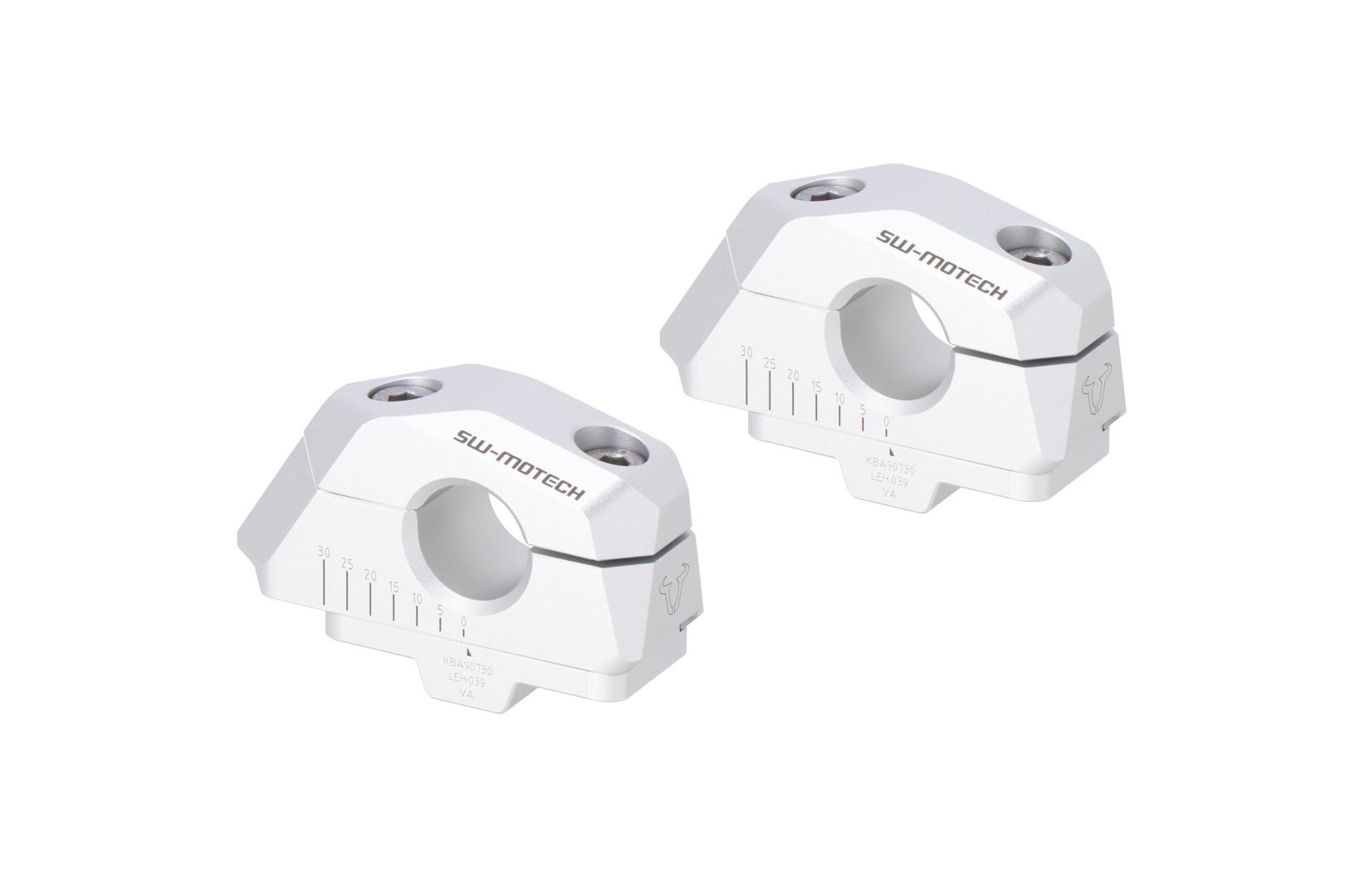 SW-Motech Lenkerverlegung variabel, silber für Ø 22 mm Lenker, H=25 mm für Moto Guzzi V7 III (18-20)