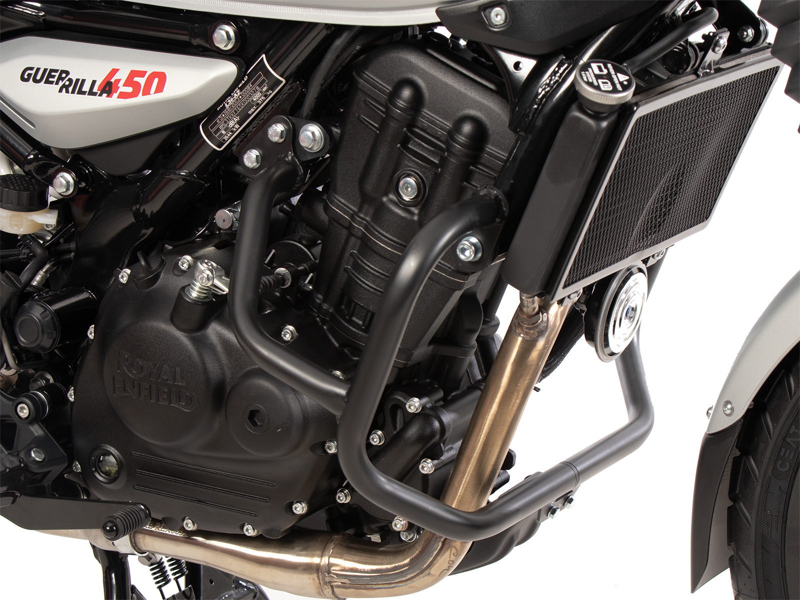 Motorbeschermer zwart voor Royal Enfield Guerrilla 450 (24-) Hepco & Becker