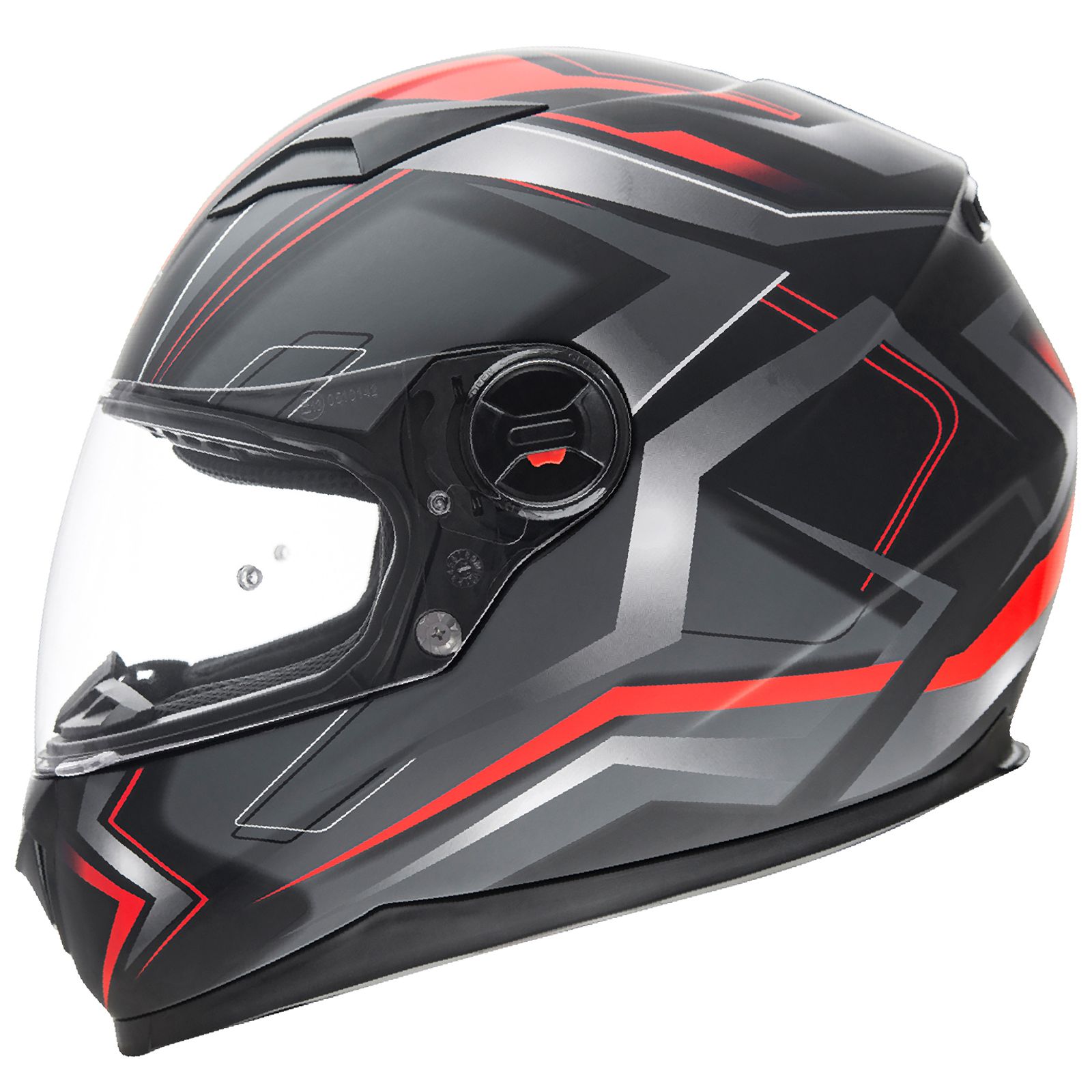 Germot GM 320 integraalhelm, mat zwart/rood