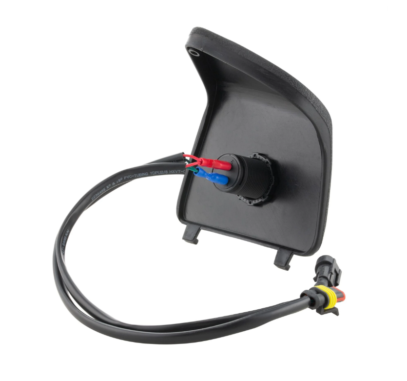 Gepäckfachblende links mit USB Anschluss für Vespa GTS/​GTS Super/​GTV/​GT, schwarz