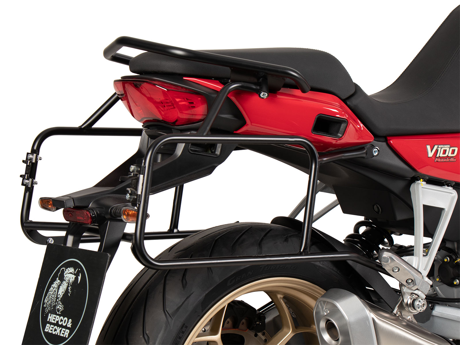 Support de valises latérales pour Moto Guzzi V 100 Mandello Hepco & Becker