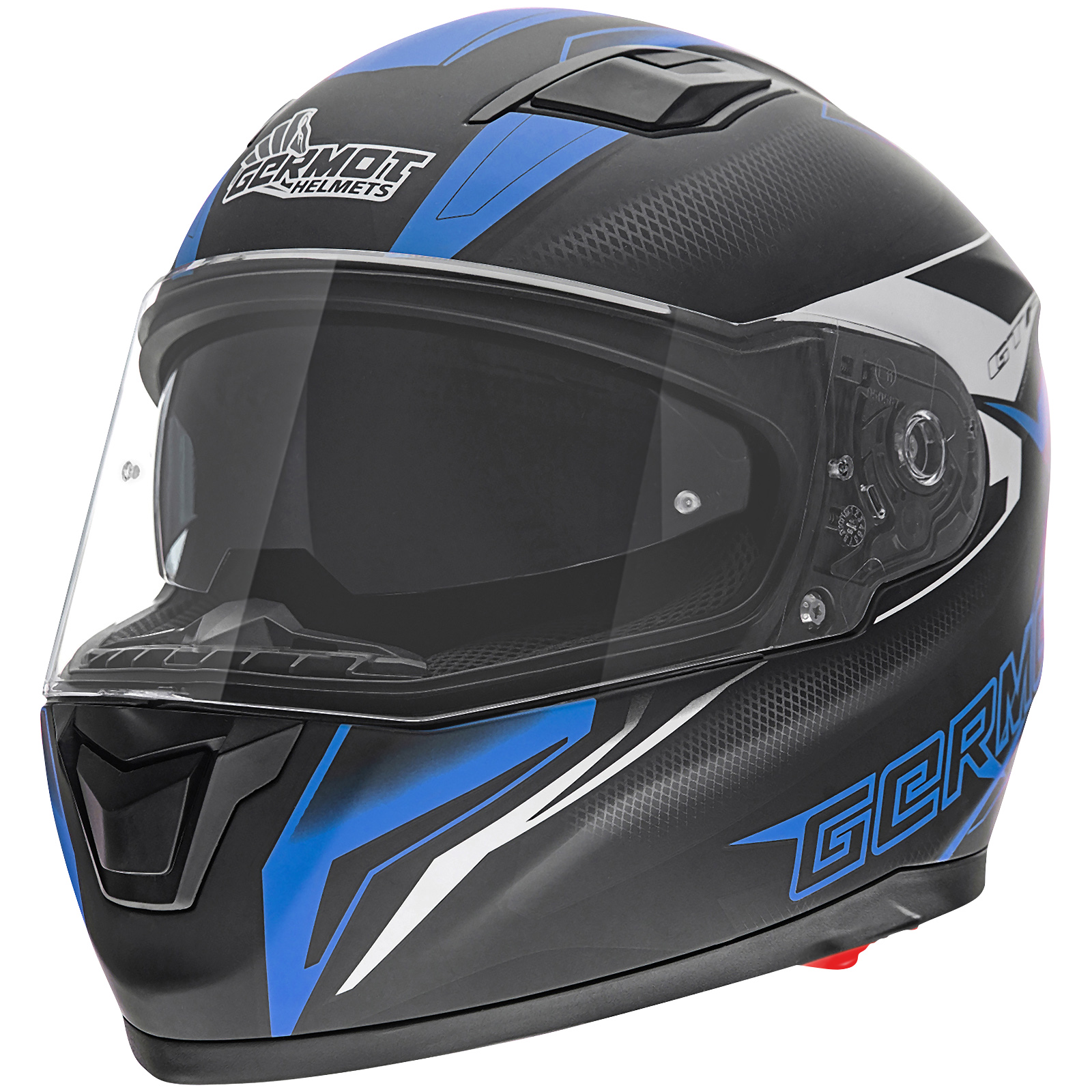 Germot GM 330 integraalhelm, mat zwart/blauw