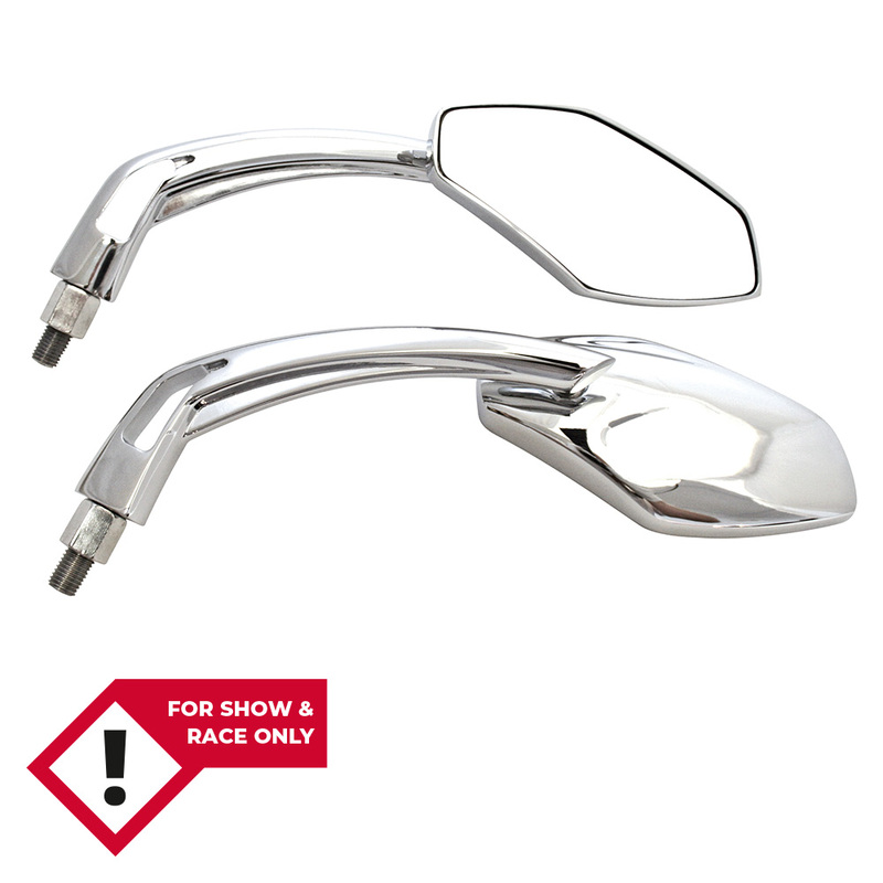 HIGHSIDER smart Miroir de guidon Luca chrome (paire)