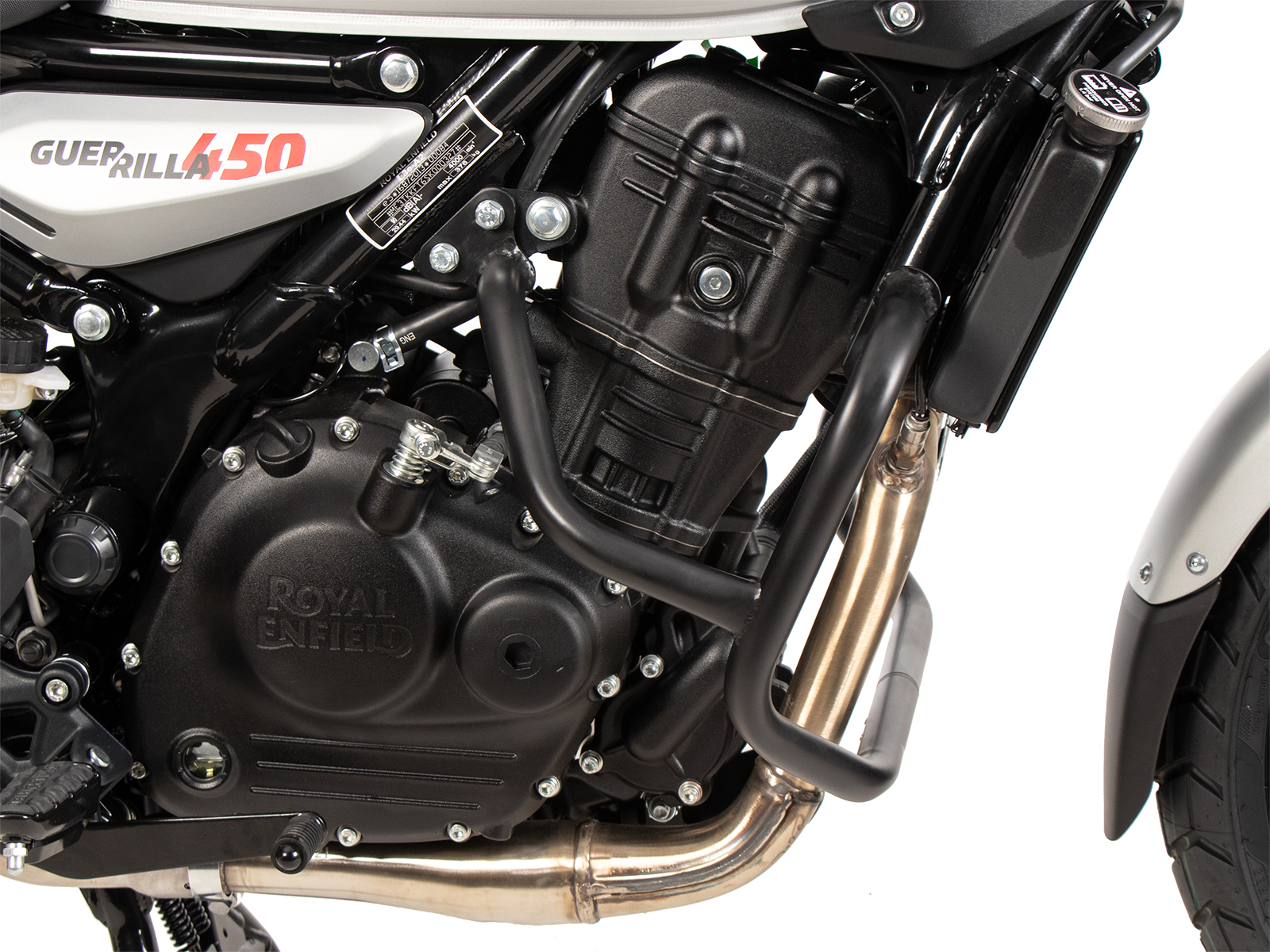 Motorbeschermer zwart voor Royal Enfield Guerrilla 450 (24-) Hepco & Becker