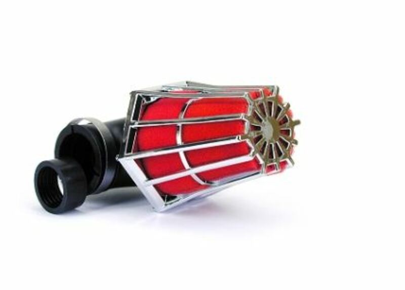 B1 Luftfilter konisch Ø 28 mm chrom rot- E5B99R0S2B