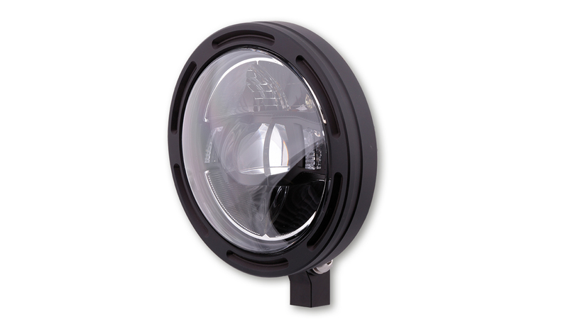 HIGHSIDER pro 5 3/4 Zoll Scheinwerfer Frame-R2 Typ 10 LED Schwarz Untere Befestigung