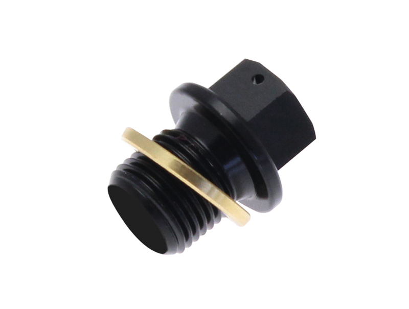 Tecnium Ablassschraube - Aluminium schwarz M12x1,25x14
