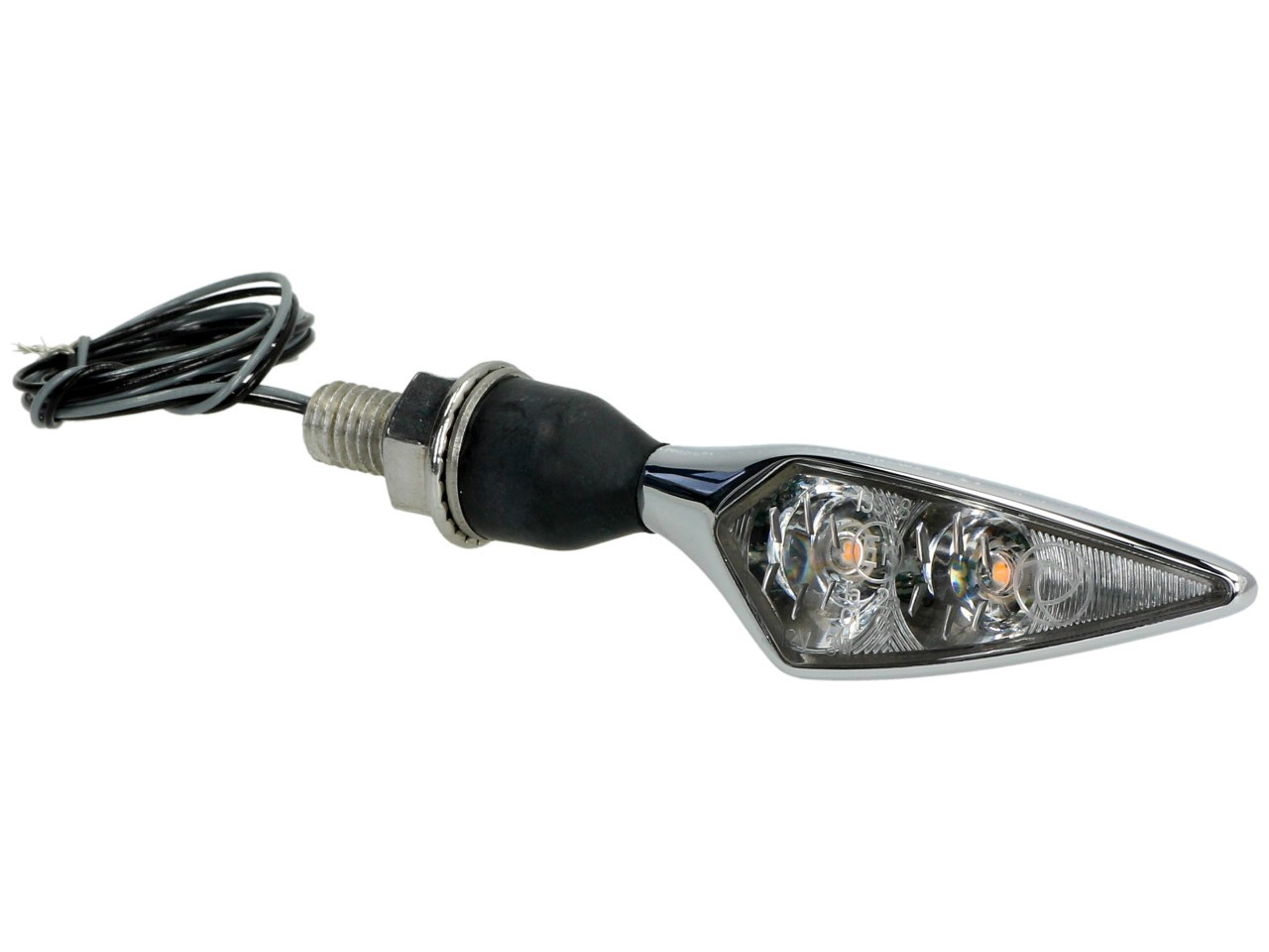 Kellermann Blinker, Rhombus Extreme, Alu, LED, VL/HR, 12 V, chrom glänzend, M8x20, E-geprüft