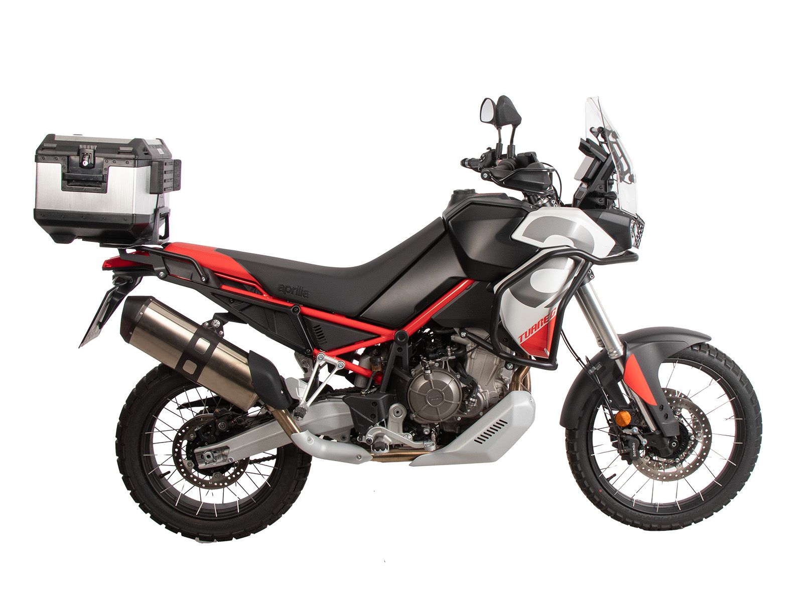 Alurack Topcase-Träger schwarz für Aprilia Tuareg 660 (25-) Hepco & Becker