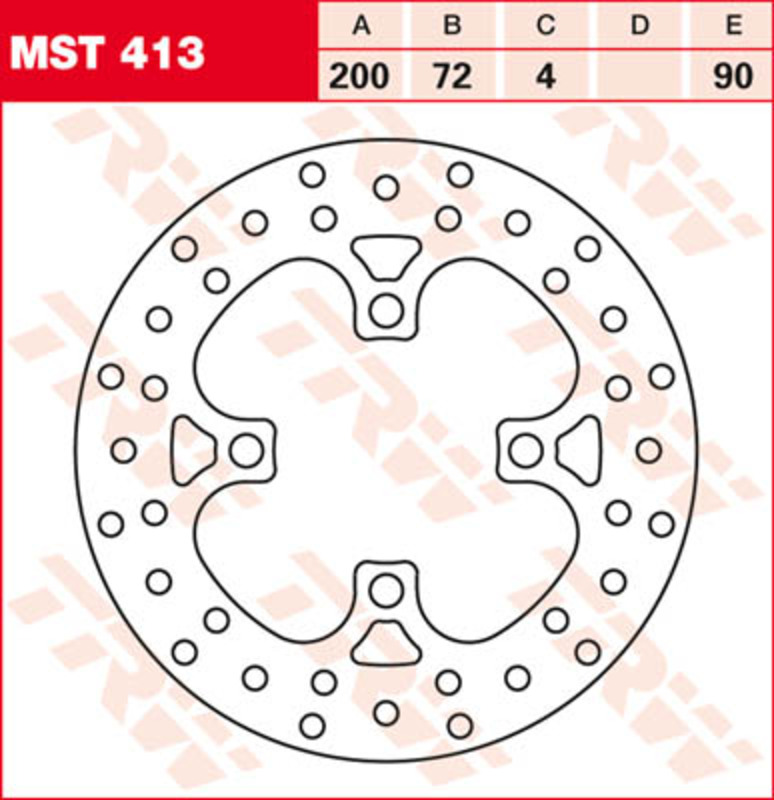 TRW Lucas remschijf MST412, star