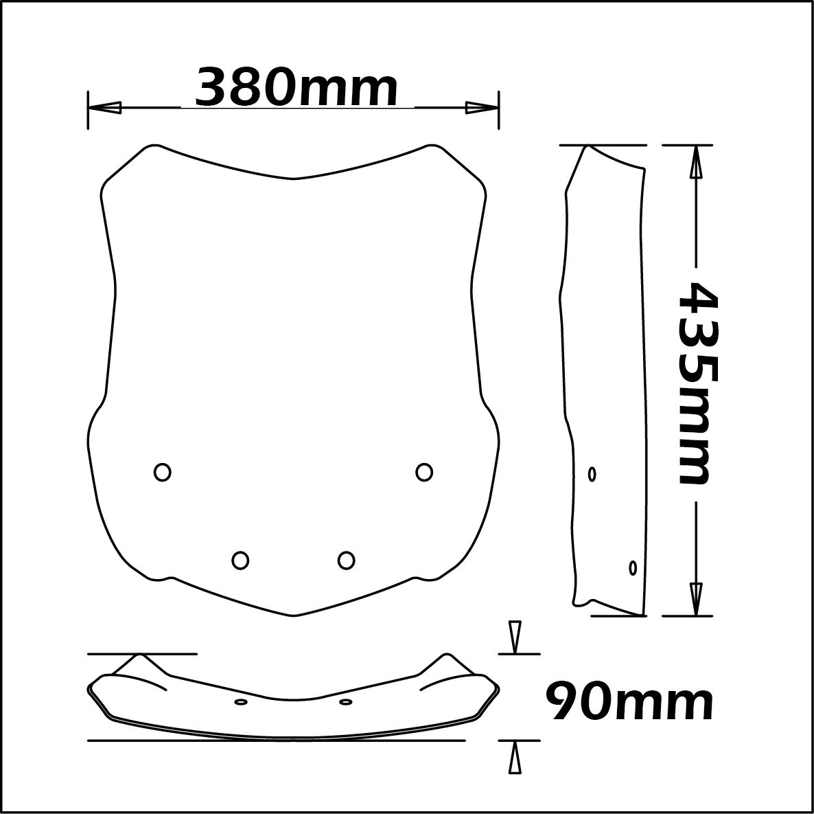 Pare-brise central pour BMW G 310 GS (17-24)