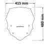 Windschutzscheibe - Höhe 480 mm für Honda XL 750 Transalp (23-24), leicht getönt