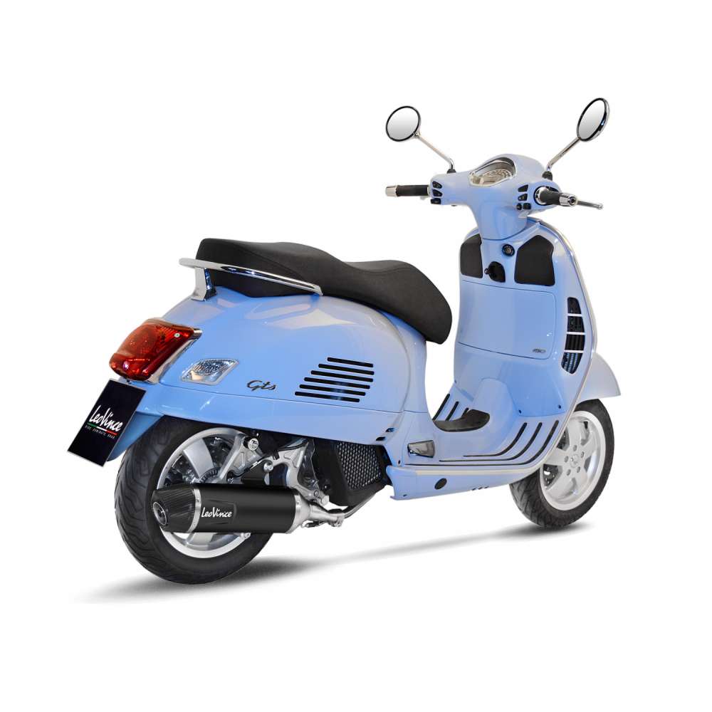 LeoVince système complet SBK Nero pour Vespa GTS 125 /150, acier inoxydable, slip on, ABE, Euro4