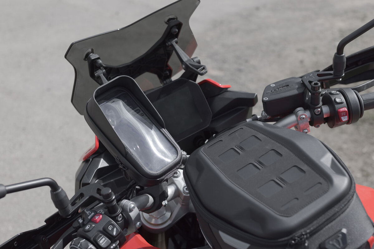 Navi bevestigingsset T-Lock met telefoonhoesje voor Aprilia RSV 4 1100 Factory - SW Motech