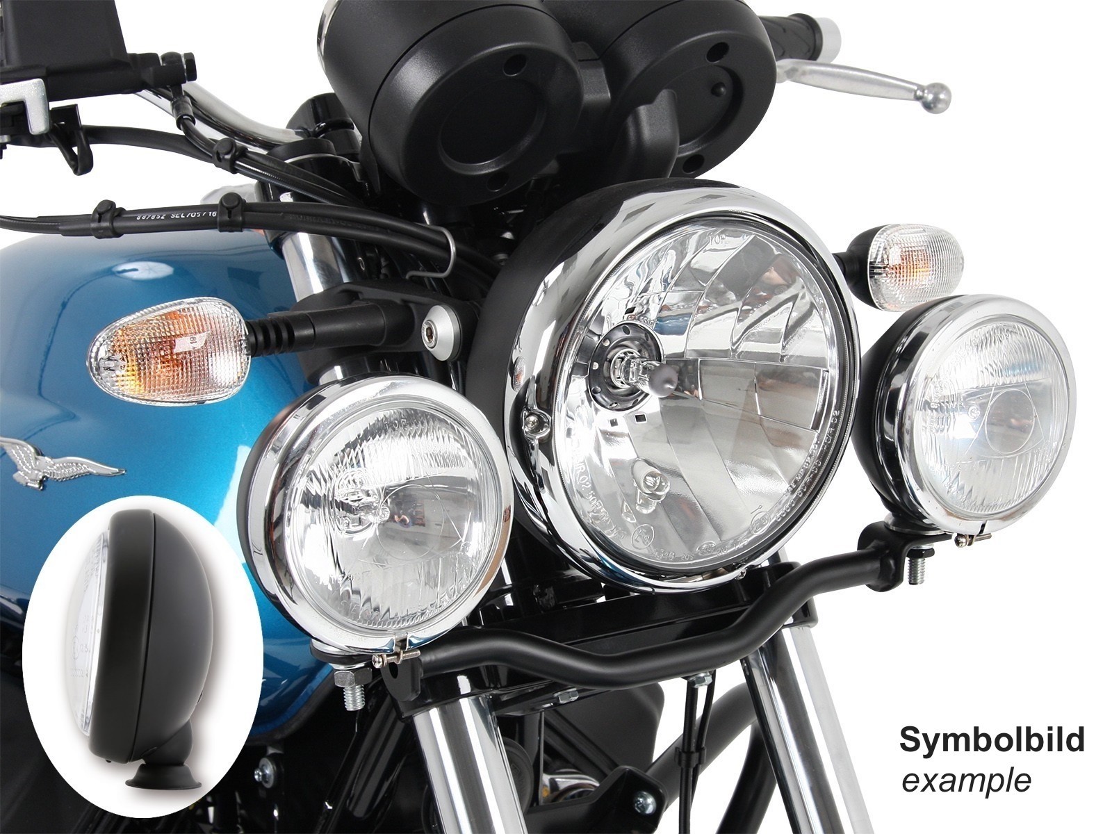 Twinlight Set Zusatzscheinwerfer schwarz für V 7 III stone/ special/ Anniversario/ Racer (Bj.17-)