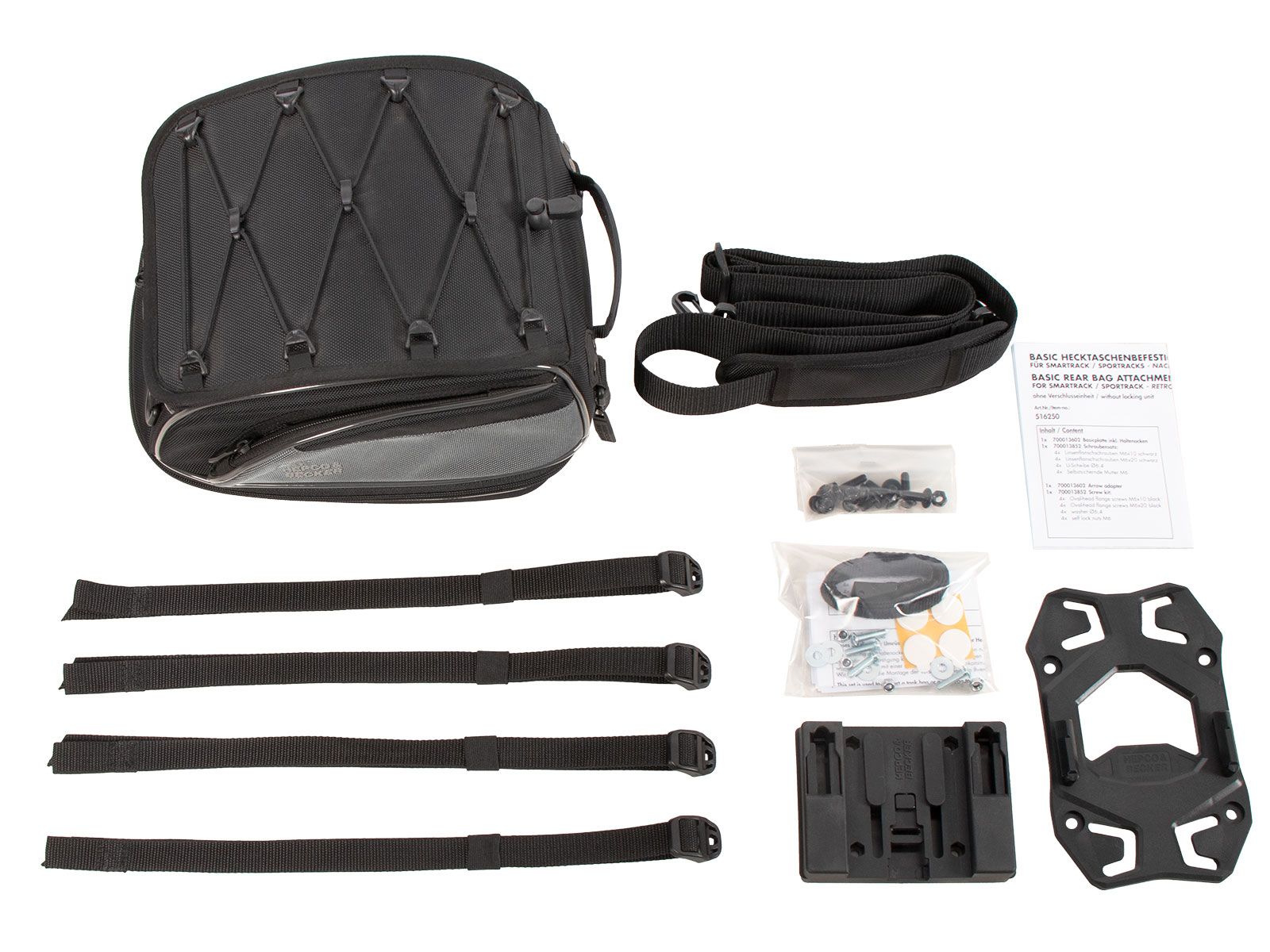 Achtertas Street Basic zwart voor Sportracks en Smartraks Hepco & Becker