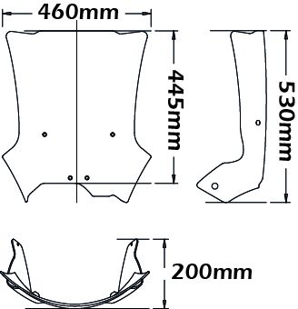 Hohe Windschutzscheibe ADV Typ für BMW F 800 GS (12-18), klar