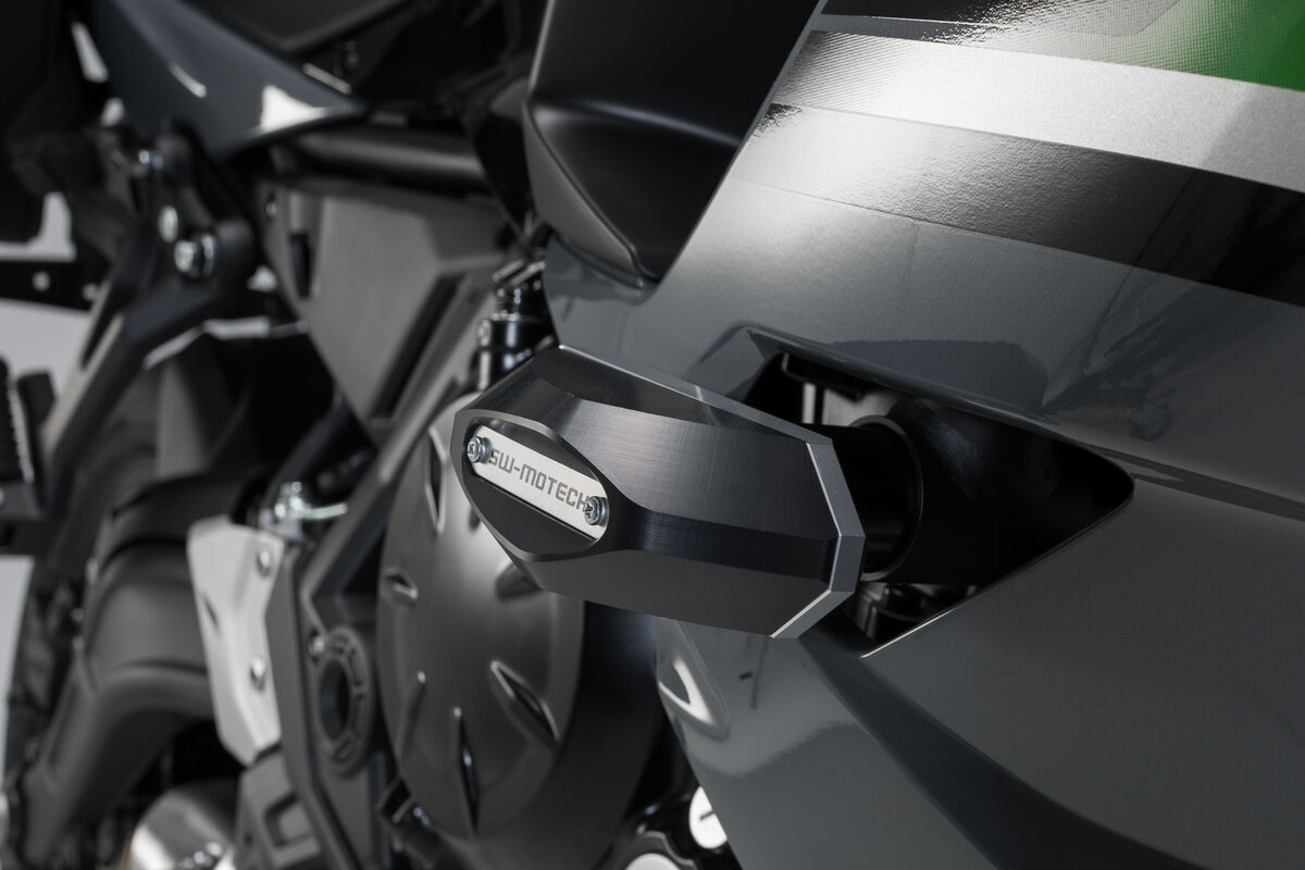 SW-Motech Sturzpad-Kit schwarz für Kawasaki Ninja 650
