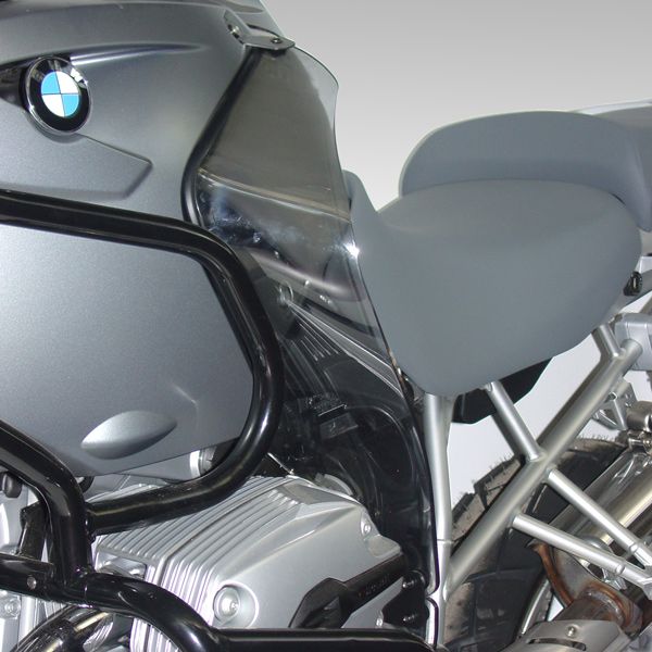 Kit protège-pieds + protège-jambes pour BMW R 1200 GS (04-07), transparent