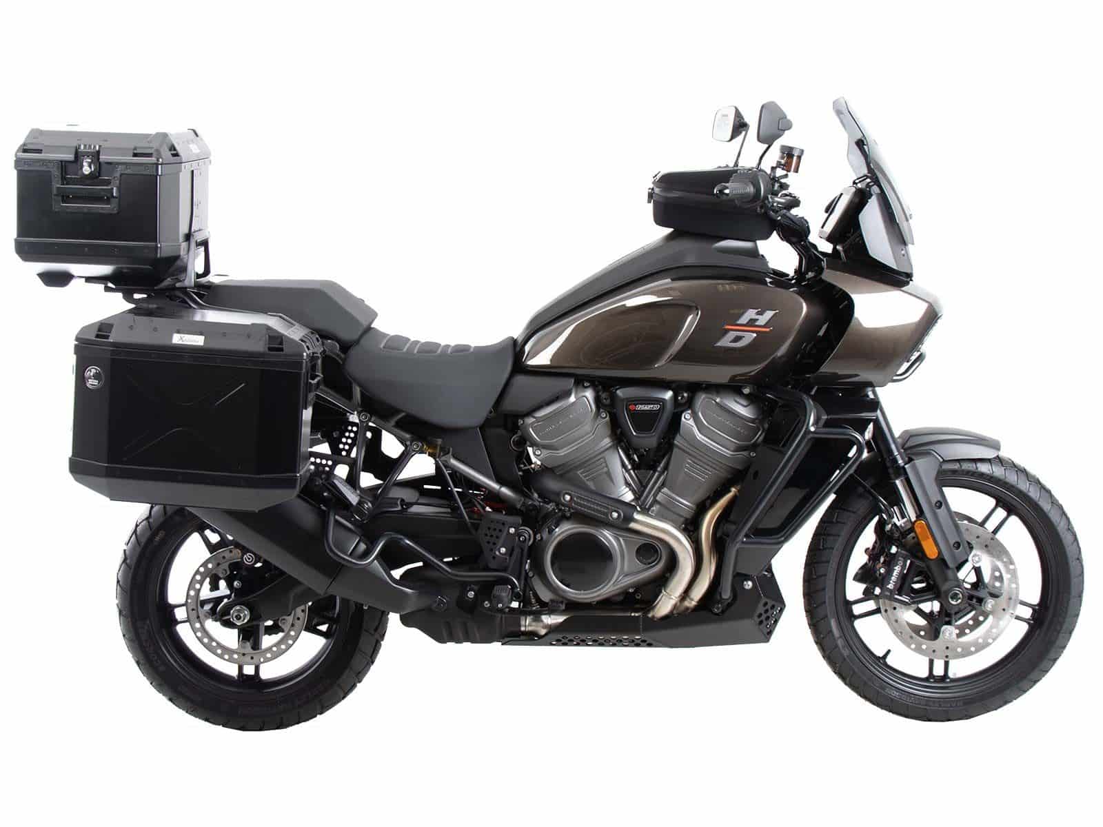 Support de topcase Alurack noir pour Harley Davidson Pan America (21-) Hepco & Becker