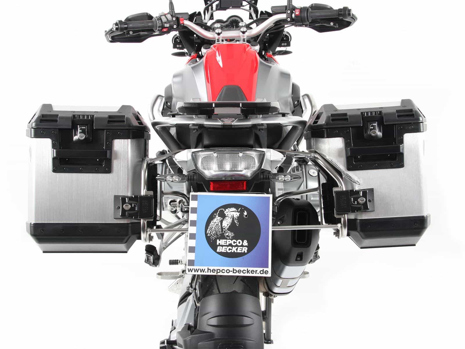 Kit de support de valises Cutout support incl. kit de valises Xplorer Cutout argent pour BMW R 1200 GS LC (13-18)