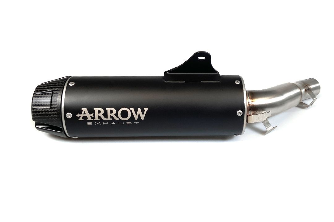 ARROW Auspuff REBEL DARK Slip-On mit Carbon-Endkappe für Honda CMX 1100 Rebel /DCT(21-25)