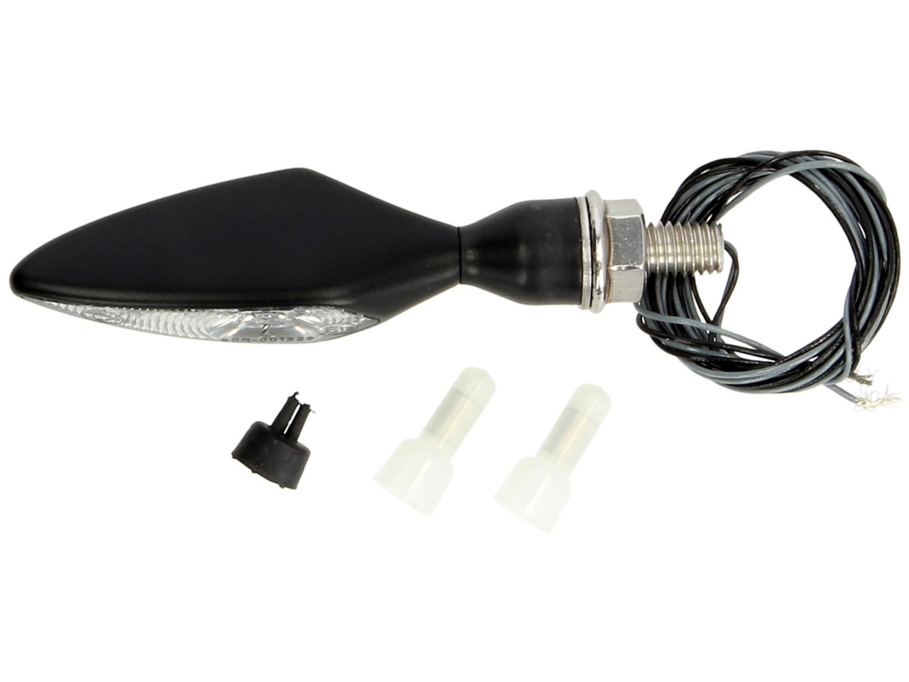Kellermann Blinker, Rhombus, Stahl, LED, VR/HL, 12 V, schwarz seidenmatt, M8x20, E-geprüft