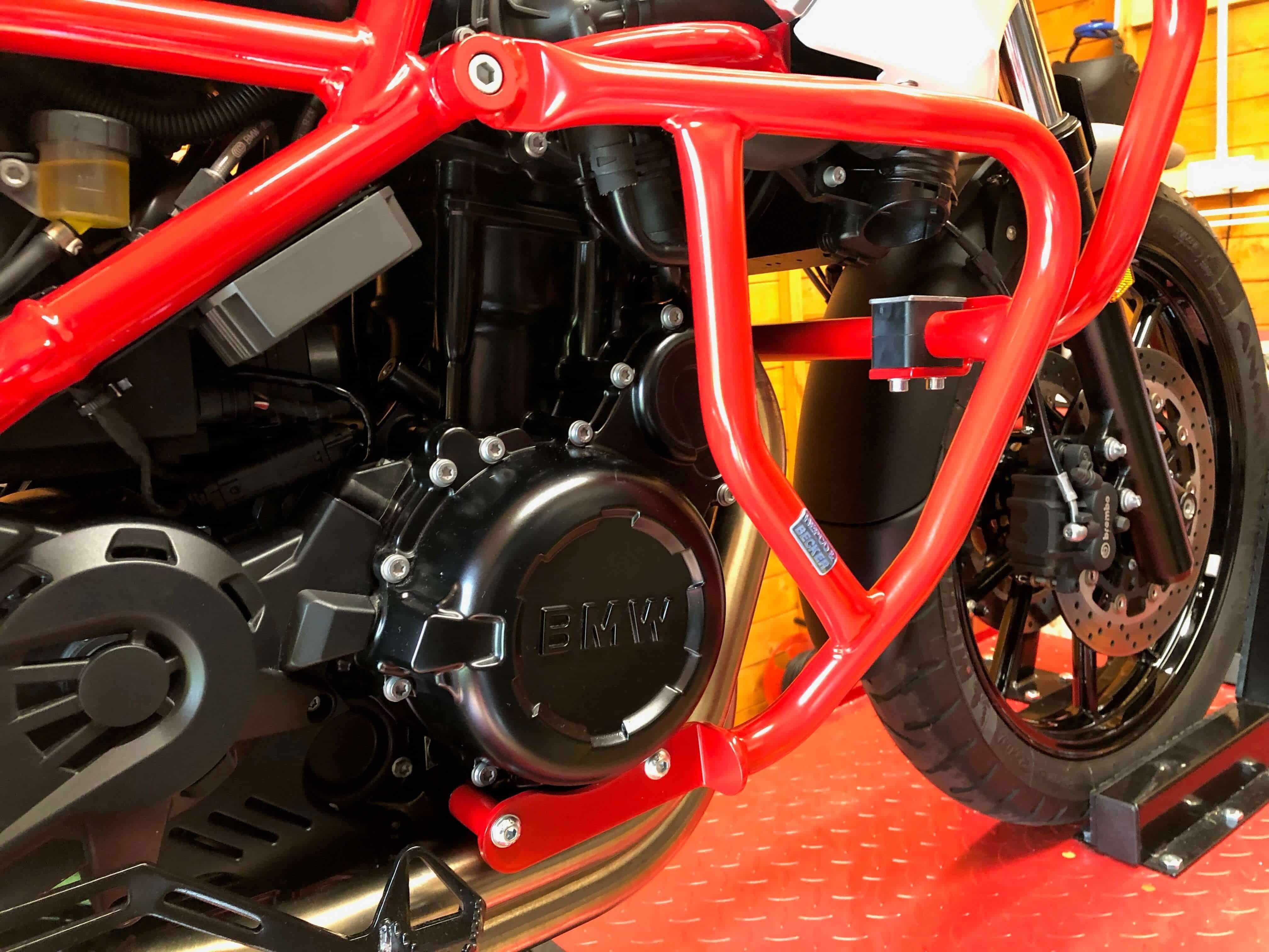 Arceau de protection moteur rouge pour BMW F 800 GS (08-18) Hepco & Becker