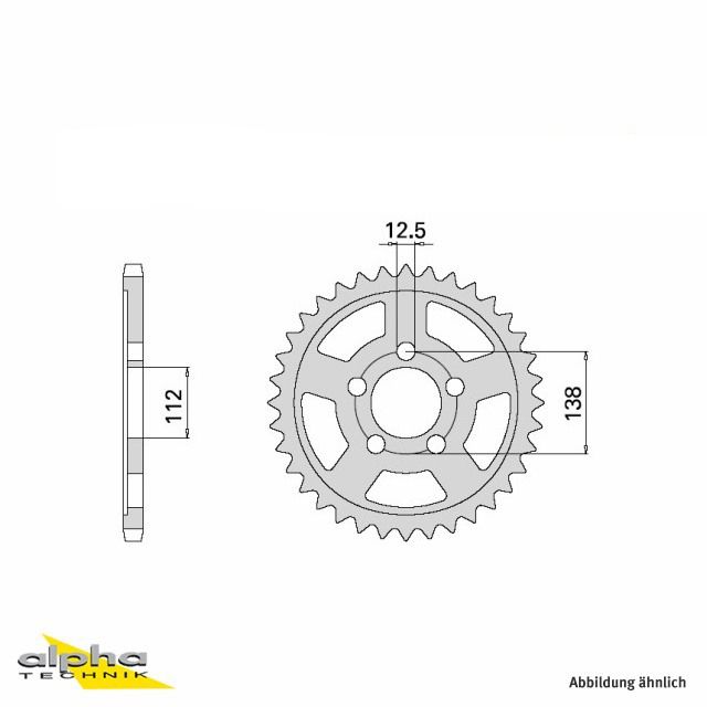 Steel sprocket, 42 teeth, pitch 525