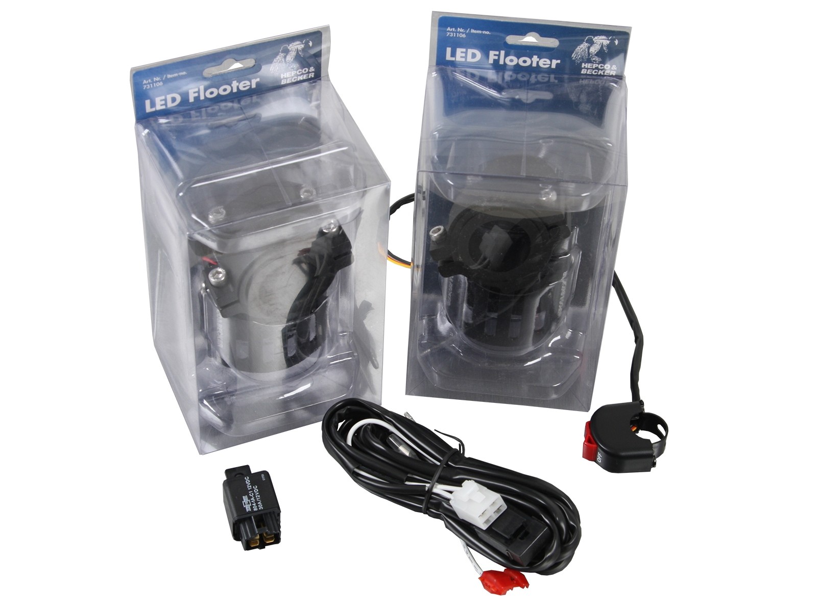 LED Zusatzscheinwerfer (Set) inkl. Universalbefestigungsset für BMW F 850 GS (Bj.18-) Original Hepco