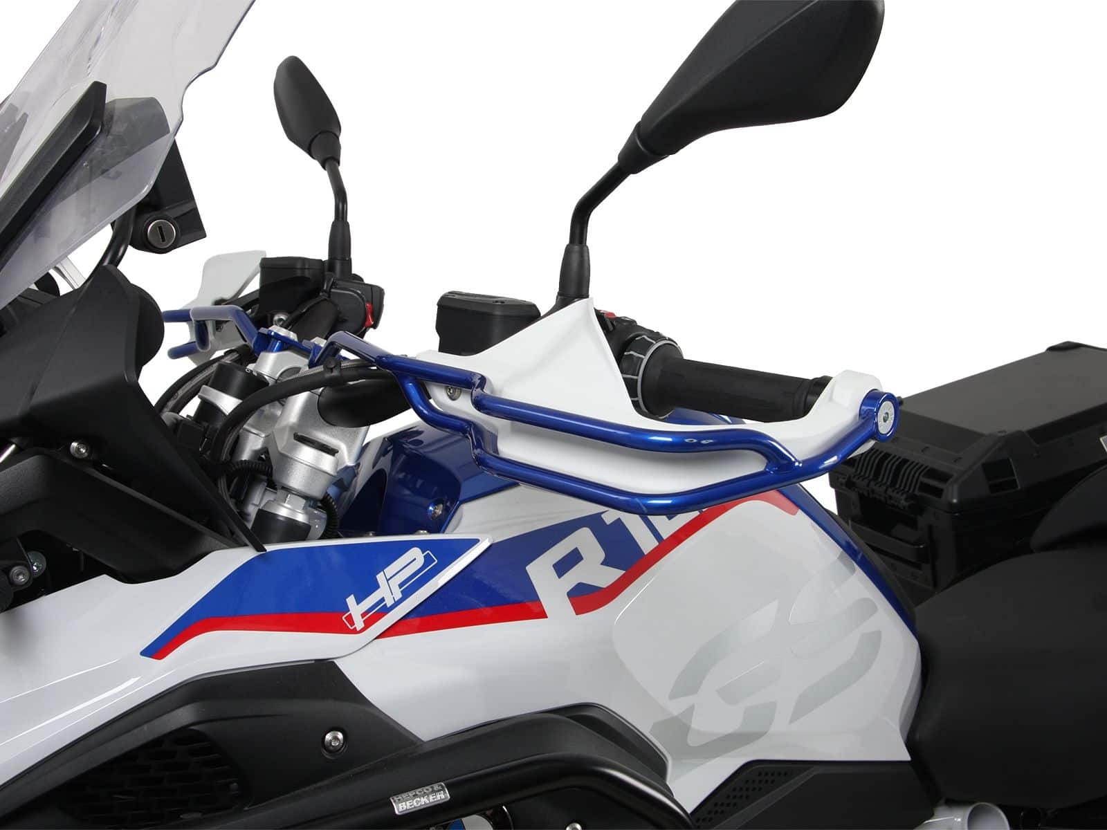 Griffschutz Set metallic blau für BMW R 1250 GS Adventure (19-24) Hepco & Becker