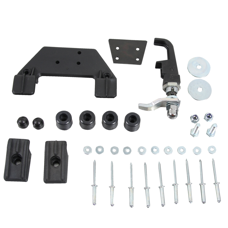 Quick release kit (self-assembly) for leather bags for mounting on tubular bag holders (1 side