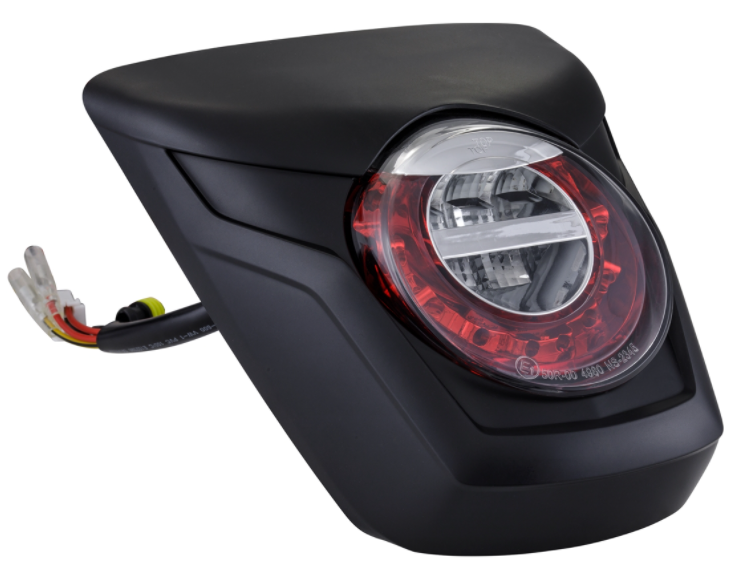 Achterlicht LED rood voor Vespa Primavera/Sprint 50-150ccm, rand - mat zwart