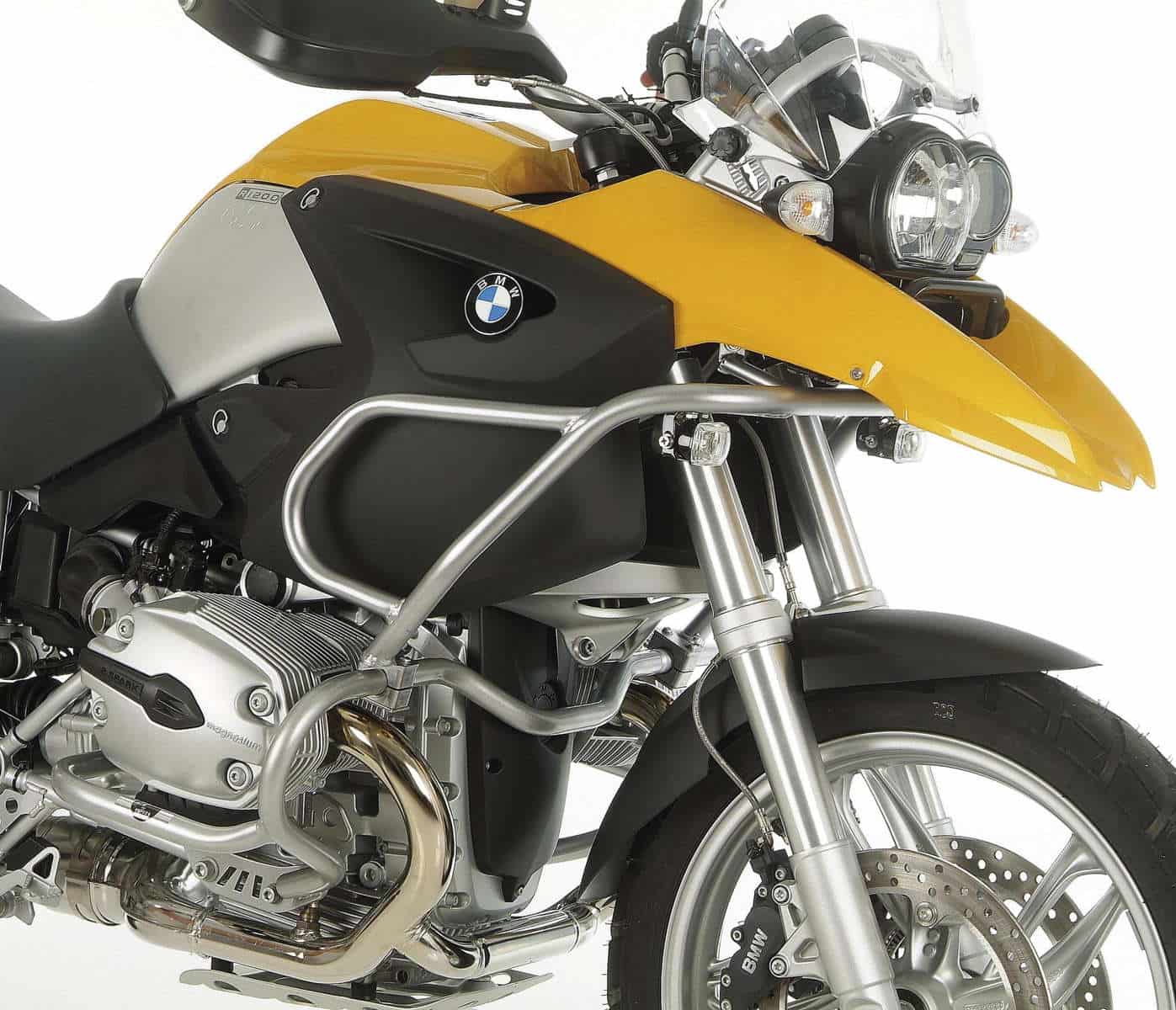 Zilveren tankbeschermer voor BMW R 1200 GS (04-07) Hepco & Becker