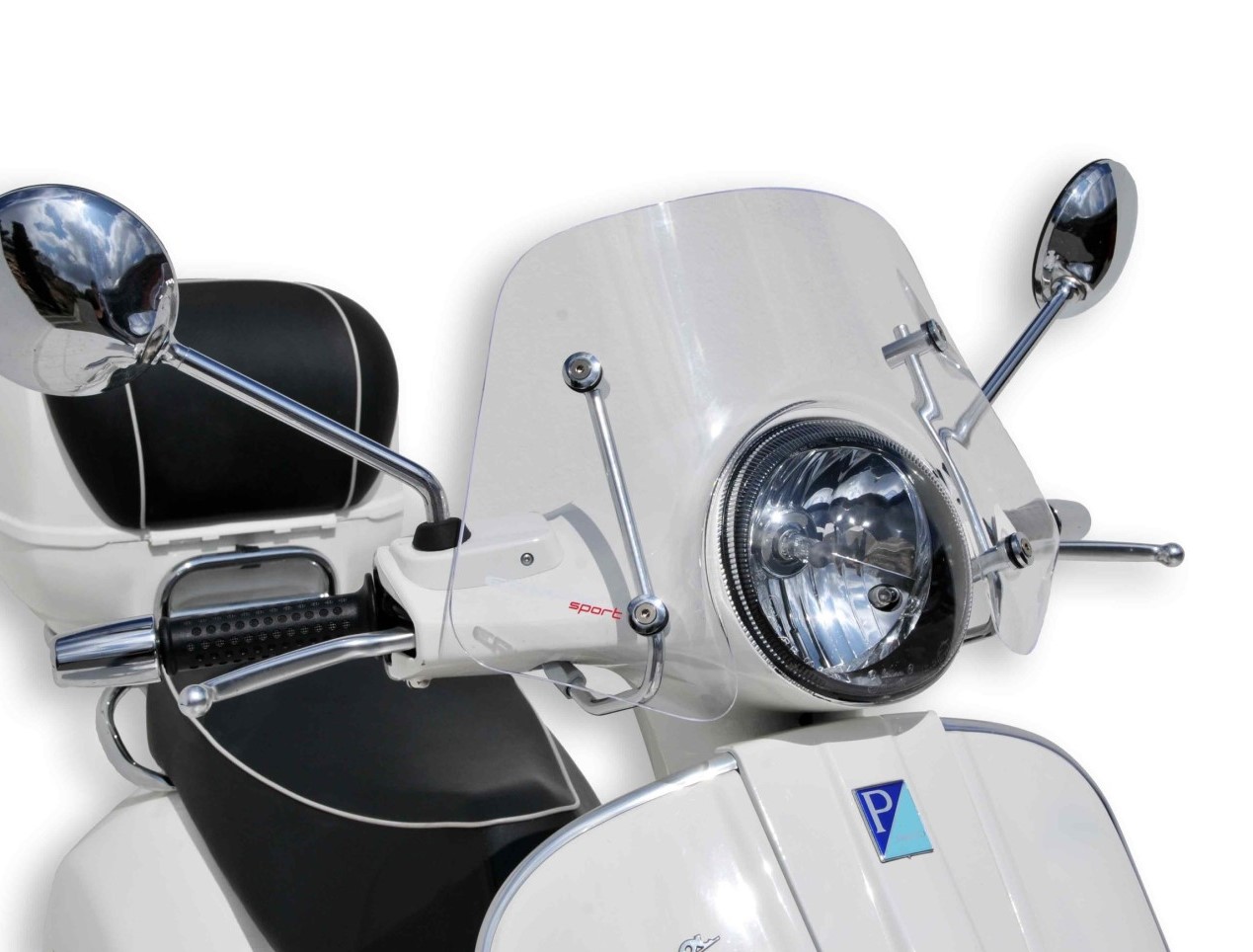 Windschild ERMAX Piccolo H 300 mm für Vespa GTS/​GTS Super/​GT L (-22), klar