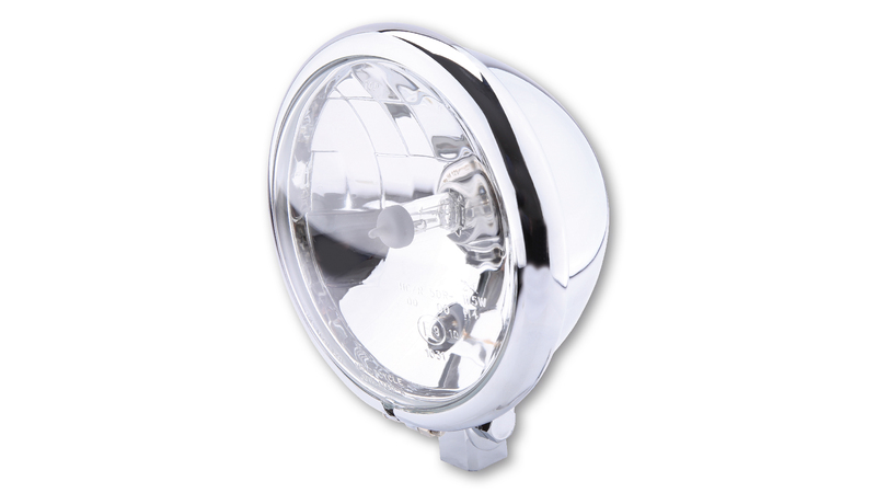 HIGHSIDER smart 5 3/4 pouces Phare Bates Style Chrome E-approuvé (1pc)