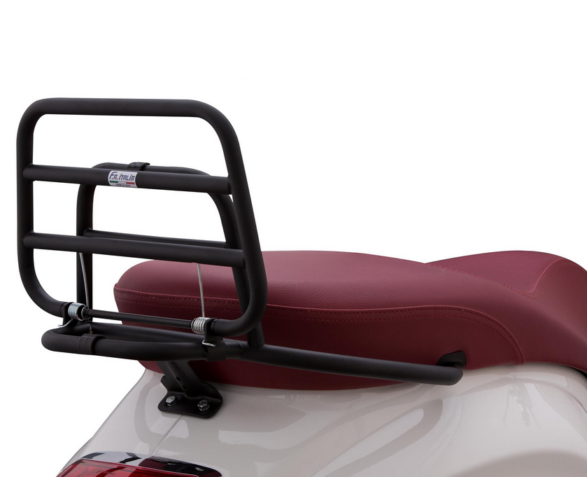 Porte-bagages arrière pour Vespa Primavera /Sprint /Elettrica 50-150ccm, pliable, noir