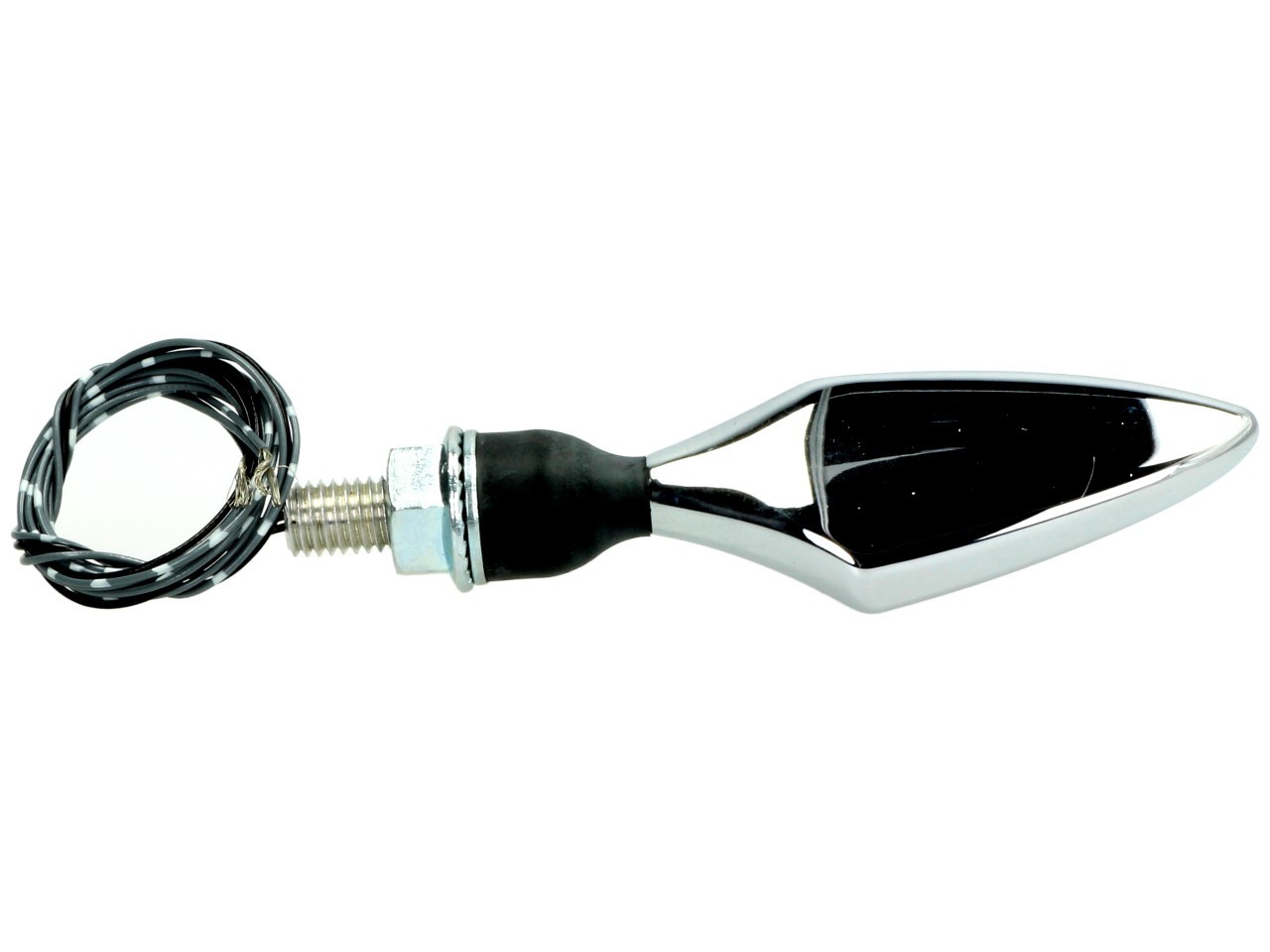 Kellermann Blinker mit Positionslicht, Rhombus PL, Stahl, LED, VR, 12 V, chrom glänzend, M8x20
