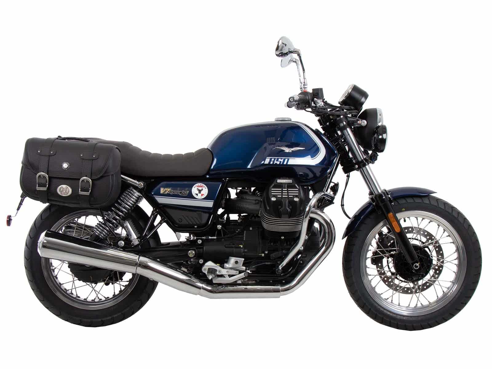 Supports latéraux C-Bow chromés pour Moto Guzzi V7 850 Spécial/Stone/Centenario (21-24) Hepco & Becker