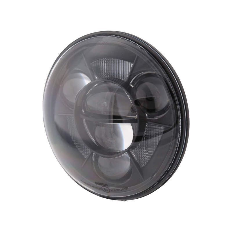 HIGHSIDER pro 7 Zoll Hauptscheinwerfereinsatz Typ 11 LED Schwarz E-Geprüft (1Stck)