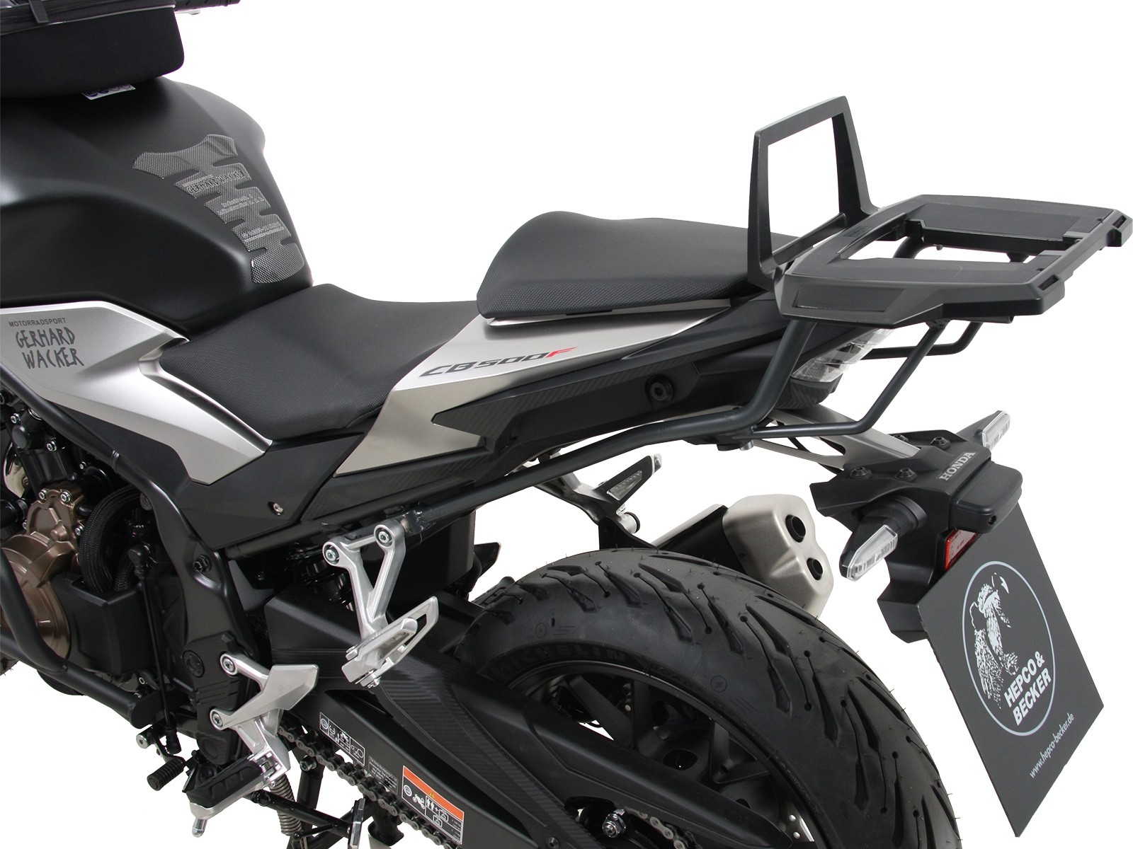 Alurack Topcase-Träger anthrazit für Honda CB 500 F (19-23) Hepco & Becker