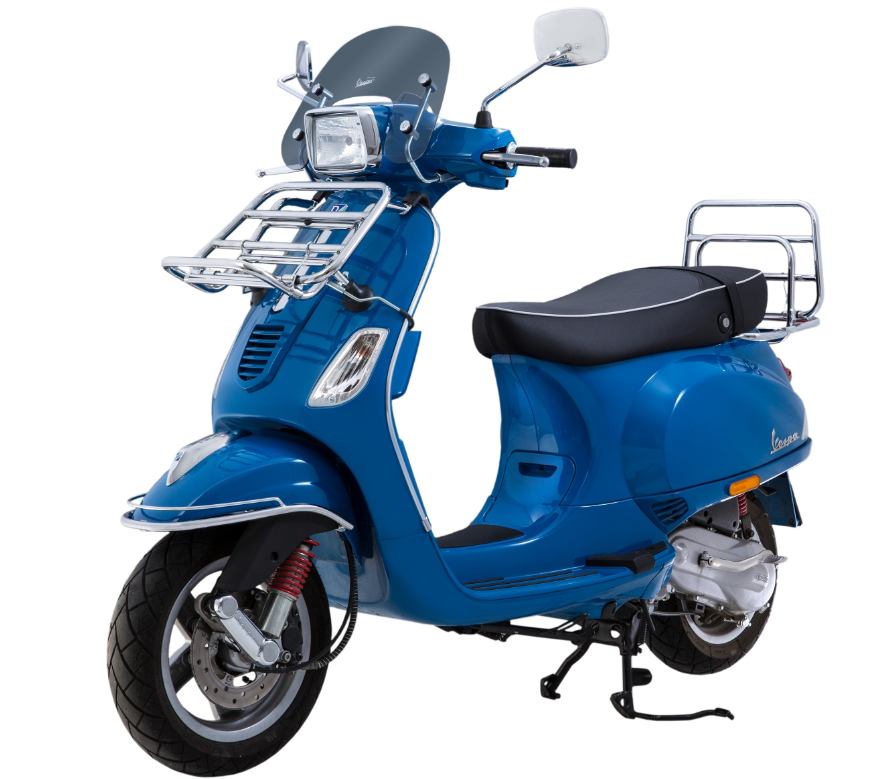 Luggage carrier front for Vespa S 50-150cc, foldable, chrome