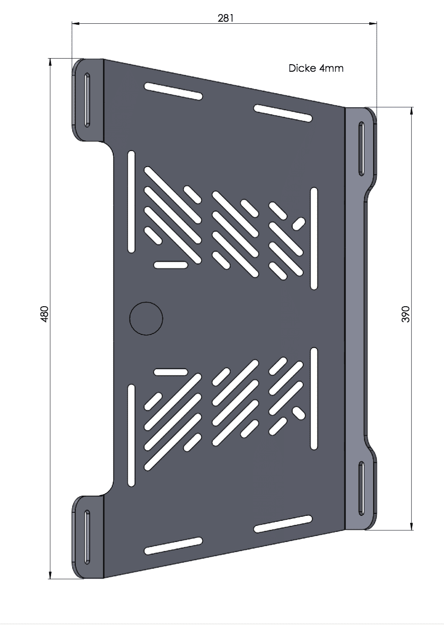 Gepäckbrückenverbreiterung silber für BMW F 650 GS Twin (08-11)/F 700 GS (12-17)/F 800 GS (08-18)